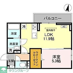 SOPHIA II A 1LDKの間取図画像