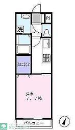 ラフィーヌ昴2 1Kの間取図画像
