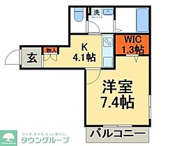 ハイムビバーチェ 1Kの間取図画像