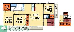 ボナールメゾン2 3LDKの間取図画像