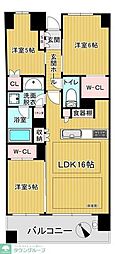 パークホームズララ新三郷 3LDKの間取図画像