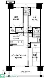 レーベンハイムエクスプレシャス 3LDKの間取図画像