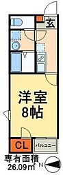 ドルフフクサト2 1Kの間取図画像