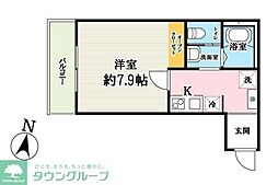 吉川市大字保アパート 1Kの間取図画像