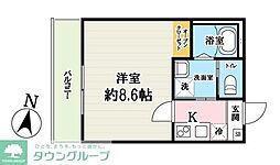 吉川市大字保アパート 1Kの間取図画像
