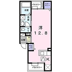 ソレイユ美南 1Kの間取図画像