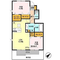 ウィル 2LDKの間取図画像