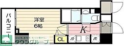 N-stageMisato 1Kの間取図画像