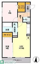 メゾンボヌール 2LDKの間取図画像