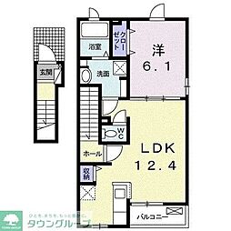 フレッサ 1LDKの間取図画像