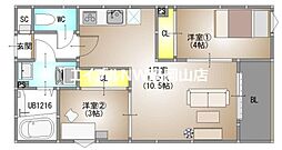 REGALEST 藤原光町 2LDKの間取図画像