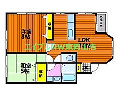 シティハウス 2LDKの間取図画像