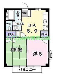 コスモハイツＡ 2階/-