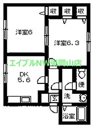 🉐敷金礼金0円！🉐ラ・パルテール百間川四番館