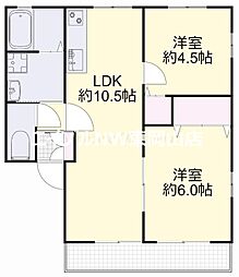 プラザSK1 2LDKの間取図画像