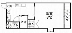 ブライトライツ高島 1Kの間取図画像