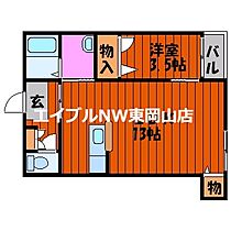 ラ・ヴィータ高屋六番館  ｜ 岡山県岡山市中区高屋（賃貸アパート1LDK・1階・40.16㎡） その2