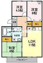 グレースタウン原　Ａ  ｜ 岡山県岡山市中区下（賃貸アパート3LDK・2階・60.38㎡） その2