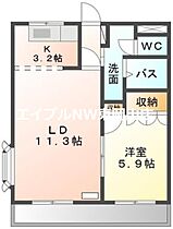 Ｌａ・Ｖｅｓｔａ  ｜ 岡山県岡山市東区広谷（賃貸アパート1LDK・1階・45.36㎡） その2