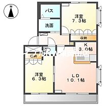 ビア・ラッテア  ｜ 岡山県岡山市中区福泊（賃貸アパート2LDK・2階・59.80㎡） その2