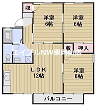 ガーデンヒルズ岡山Ｂ棟  ｜ 岡山県岡山市中区浜（賃貸アパート3LDK・1階・62.87㎡） その2