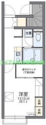 レオパレスZOO 1Kの間取図画像