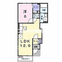 ゼファー  ｜ 岡山県岡山市東区中尾（賃貸アパート1LDK・1階・42.98㎡） その2