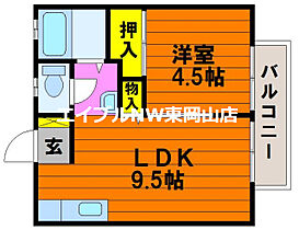 サンシティ益野  ｜ 岡山県岡山市東区益野町（賃貸アパート1LDK・2階・30.91㎡） その2