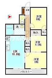 ネクスト倉田西館 3LDKの間取図画像