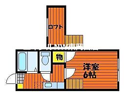 Act18 1Kの間取図画像