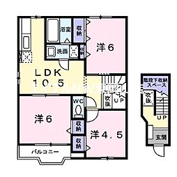 ヴィラ フォーレスト A 2階