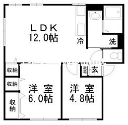 間取図画像 2LDK