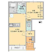ＰＬＵＳミナミ A102 ｜ 栃木県足利市福居町192-1（賃貸アパート1LDK・1階・30.22㎡） その2