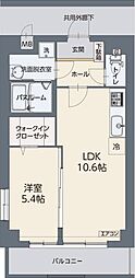 カンサレーション 1LDKの間取図画像