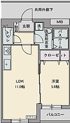 間取図画像 1LDK