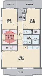 間取図画像 2SLDK
