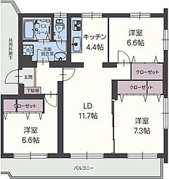 間取図画像 3LDK