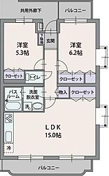 ステイブルK 2LDKの間取図画像