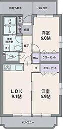 エテルノ 2LDKの間取図画像