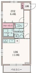 ミクアルト 1LDKの間取図画像