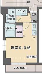 アビターレ平町 ワンルームの間取図画像