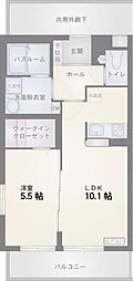 セレスト 1LDKの間取図画像