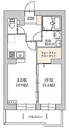ルリアン 1LDKの間取図画像