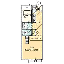 コンポステーラ 1Kの間取図画像
