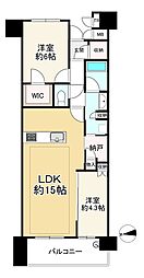 なんばセントラルプラザリバーガーデンＣ棟 2LDKの間取り
