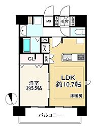 プレサンス難波元町 1LDKの間取り