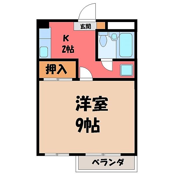 栃木県宇都宮市塙田4丁目(賃貸一戸建1K・3階・28.98㎡)の写真 その1