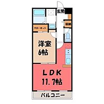 栃木県宇都宮市鶴田町（賃貸マンション1LDK・1階・44.10㎡） その2