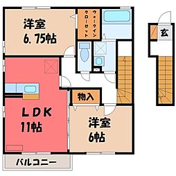 東北本線 宇都宮駅 バス20分 横川西小学校前下車 徒歩4分