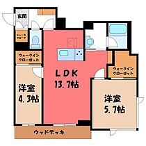 栃木県宇都宮市塙田4丁目（賃貸マンション2LDK・1階・58.99㎡） その2